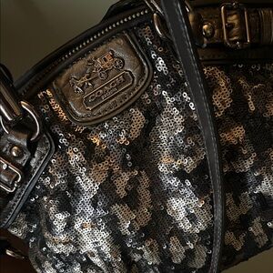 Coach Sequin crossbody purse Leopard